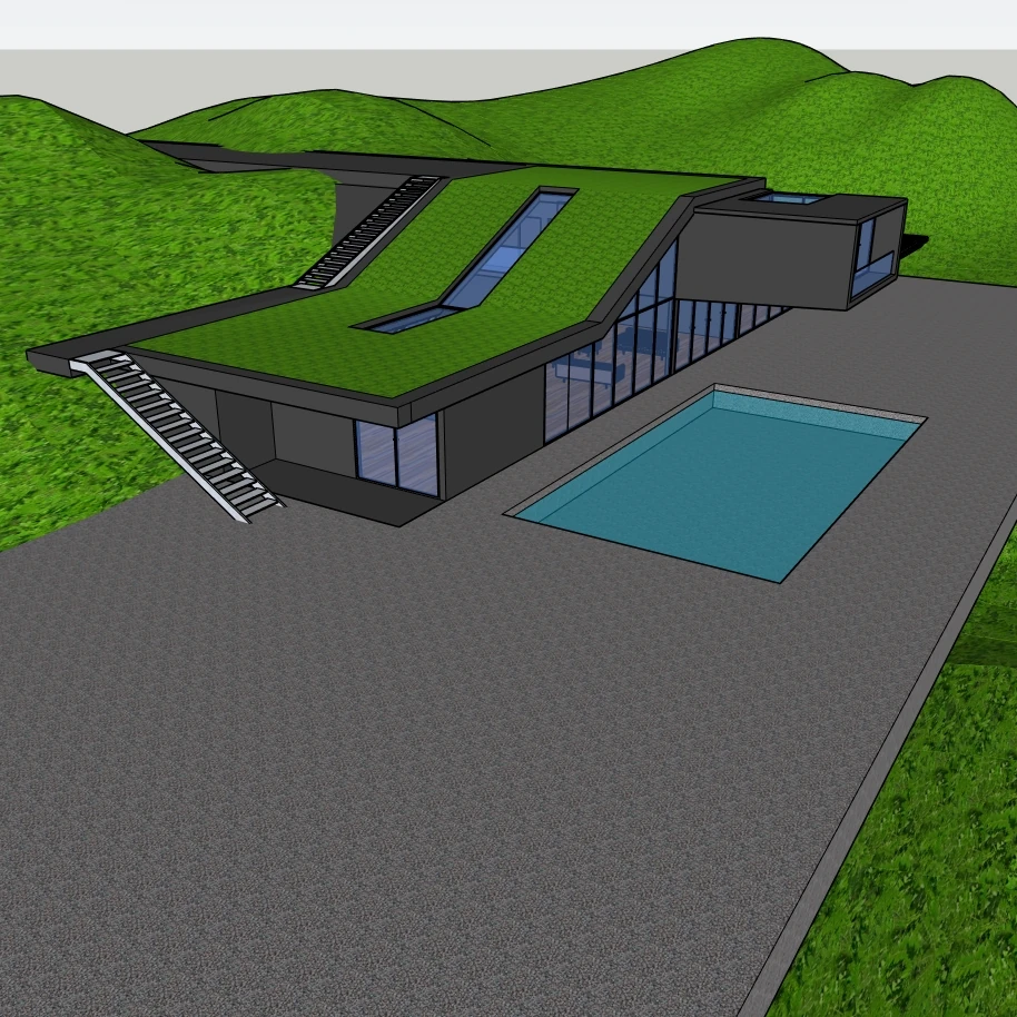 Modern Poolside Villa | SketchUp 2021 Model - Image 6