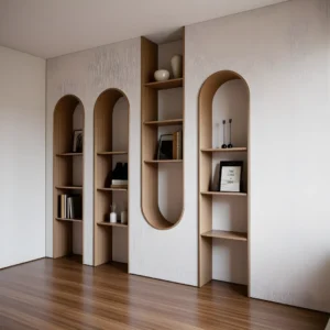 Modern Arched Wall Bookshelf – SketchUp 3D Model