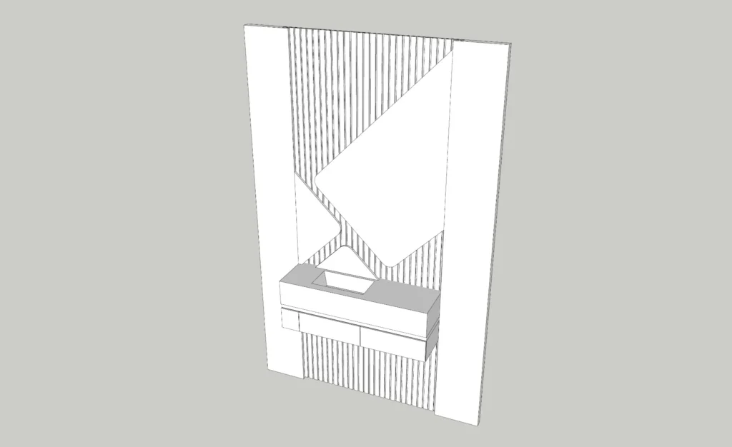 Modern Vanity Table Design Tutorial & 3D Model – SketchUp 2018