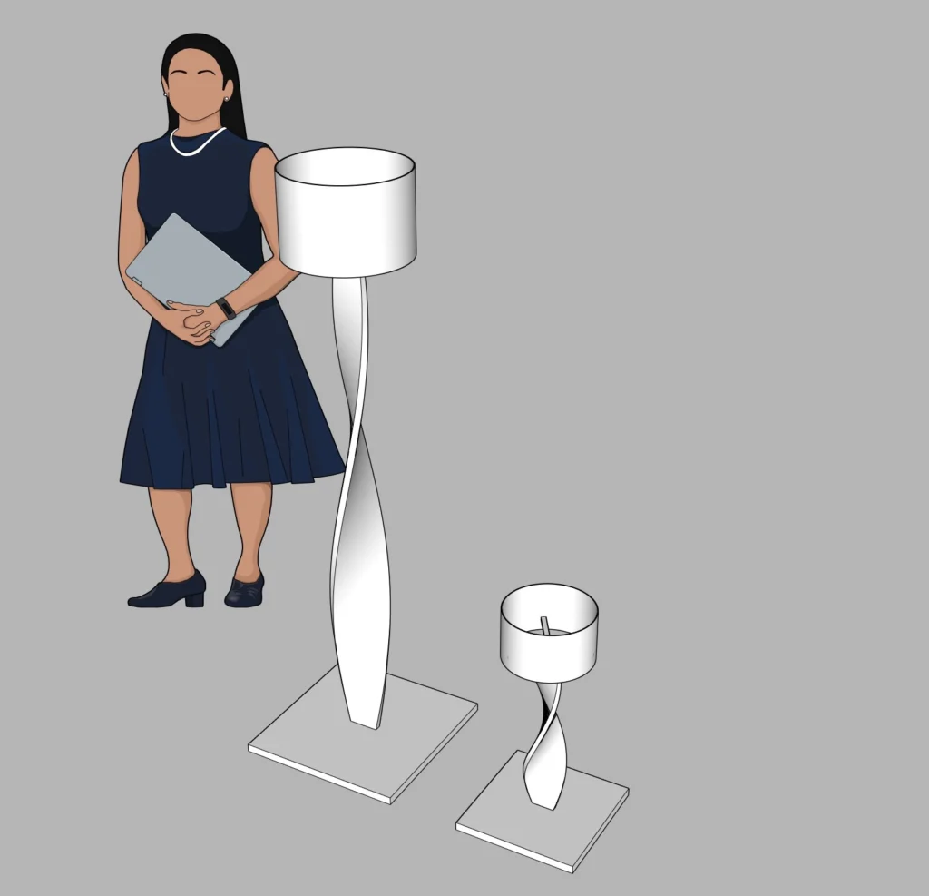 Modern Floor Lamp and Table Lamp Set SketchUp Model – Minimal Interior Lighting Collection (Free)
