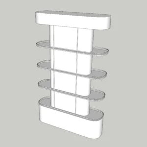 Modern Vertical Display Shelf | Interior Showcase Unit (SketchUp 2018)