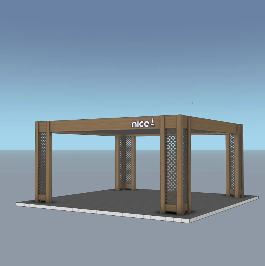 Modern Pergola Pavilion 3D Model – Outdoor Garden Structure – SketchUp 2018 - Image 2