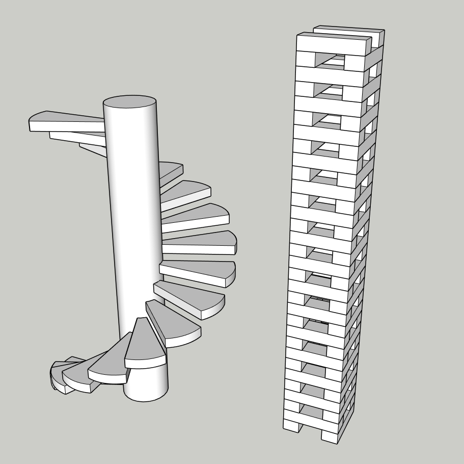 Parametric Spiral Staircase SketchUp Model – Modern Modular Spiral Stair (Free)