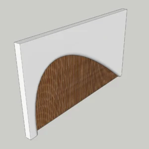 Modern Decorative Wall Panel with Arch SketchUp Model – Interior Feature Wall Design (Free)