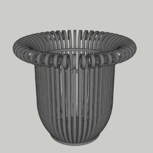 Parametric Recycle Bin SketchUp Model – Modern Urban Trash Can for Public Spaces (Free)