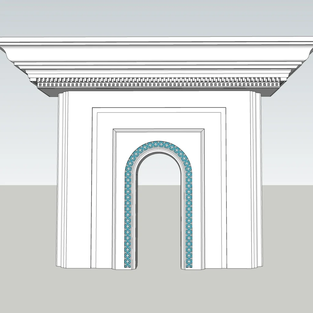 CNC Decorative Arch & Wall Panel 3D Model – Parametric Design – SketchUp 2018
