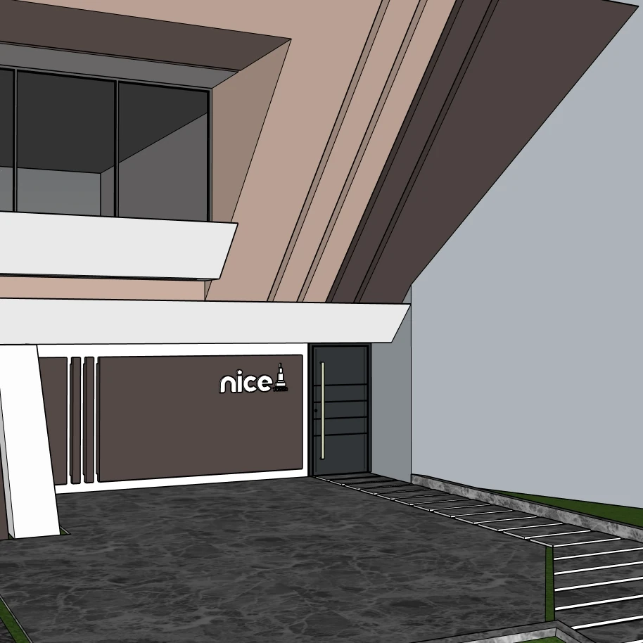 Modern Slanted-Roof House | SketchUp 2021 Model + Exterior Design - Image 4