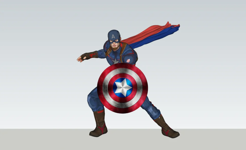 Captain America 3D Character Model | SketchUp 2018