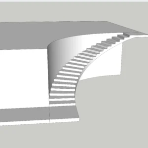 Modern Curved Staircase 3D Model | SketchUp 2018