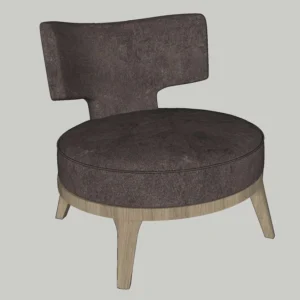 Modern Accent Chair 3D Model – Upholstered Lounge Chair – SketchUp 2018