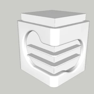 Modern Sculptural Interior Partition Wall | SketchUp 2018 Model