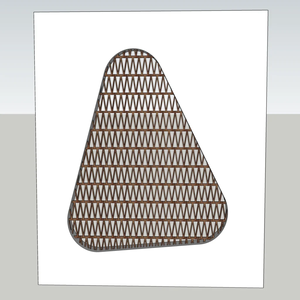 Organic Parametric Wall Panel SketchUp Model – Decorative Feature Screen (Free)