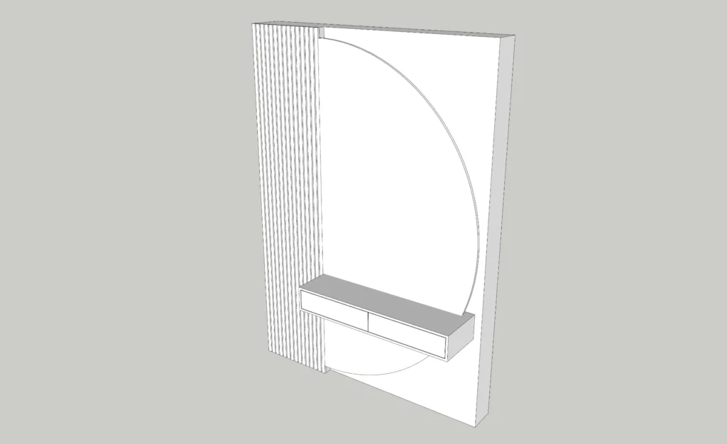 Modern Decorative Wall Design Tutorial & 3D Model – SketchUp 2018
