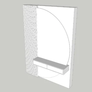 Modern Decorative Wall Design Tutorial & 3D Model – SketchUp 2018