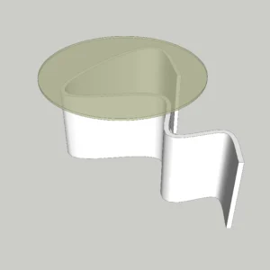 Modern Curved Reception Desk & Interior Partition | SketchUp 2018