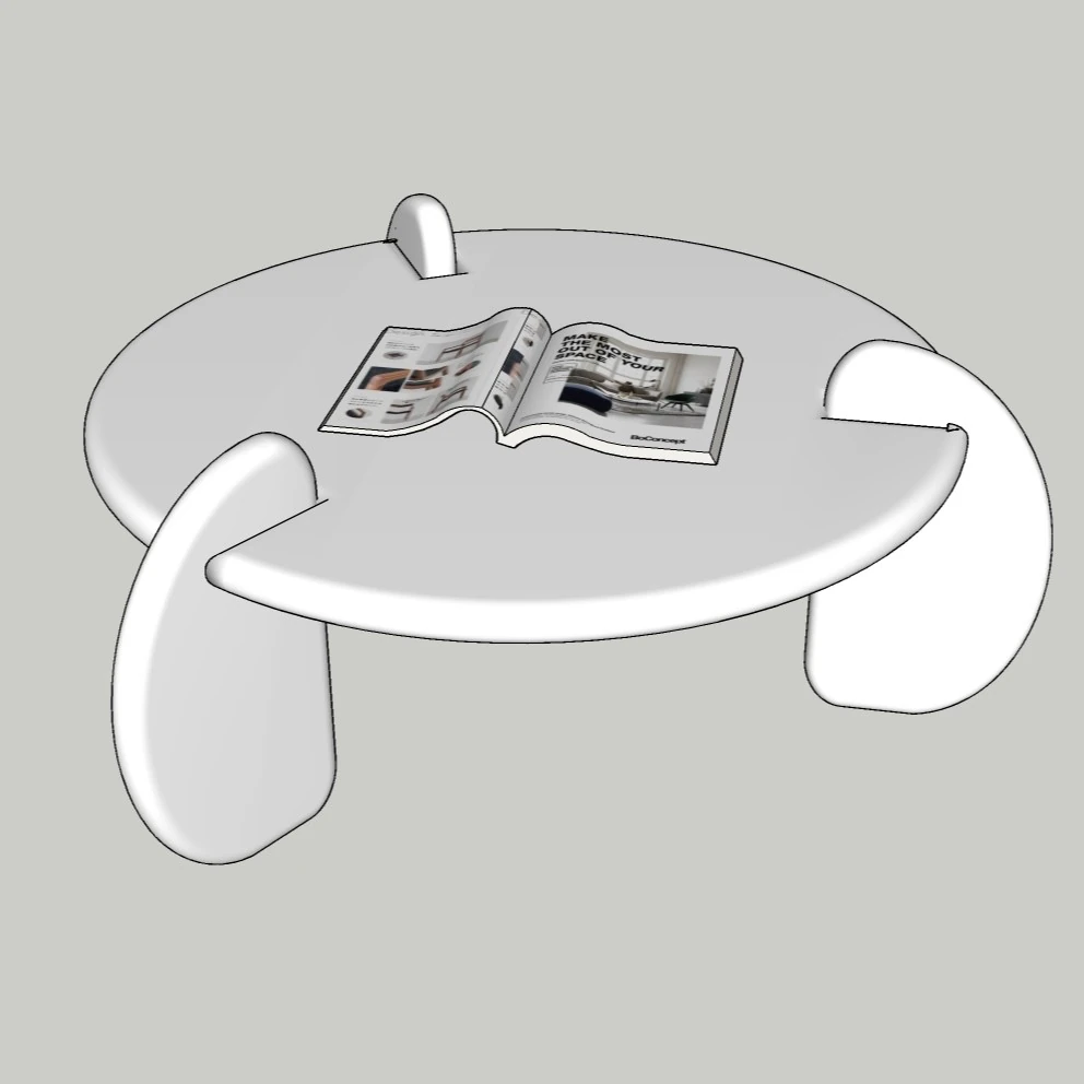 Modern Organic Coffee Table 3D Model – Sculptural Center Table – SketchUp 2018
