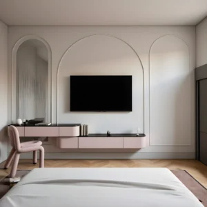 Modern TV Wall Unit – Girl’s Bedroom | SketchUp 2021 Model