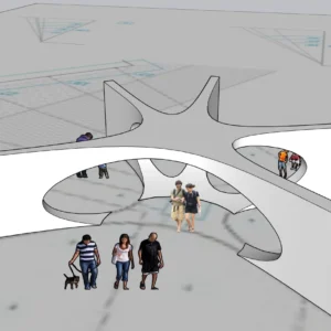 Parametric Pavilion Canopy SketchUp Model – Organic Public Space Structure (Free)