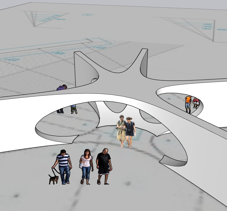 Parametric Pavilion Canopy SketchUp Model – Organic Public Space Structure (Free)