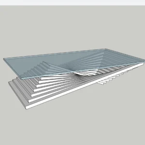 Modern Parametric Coffee Table SketchUp Model – Sculptural Living Room Center Table (Free)