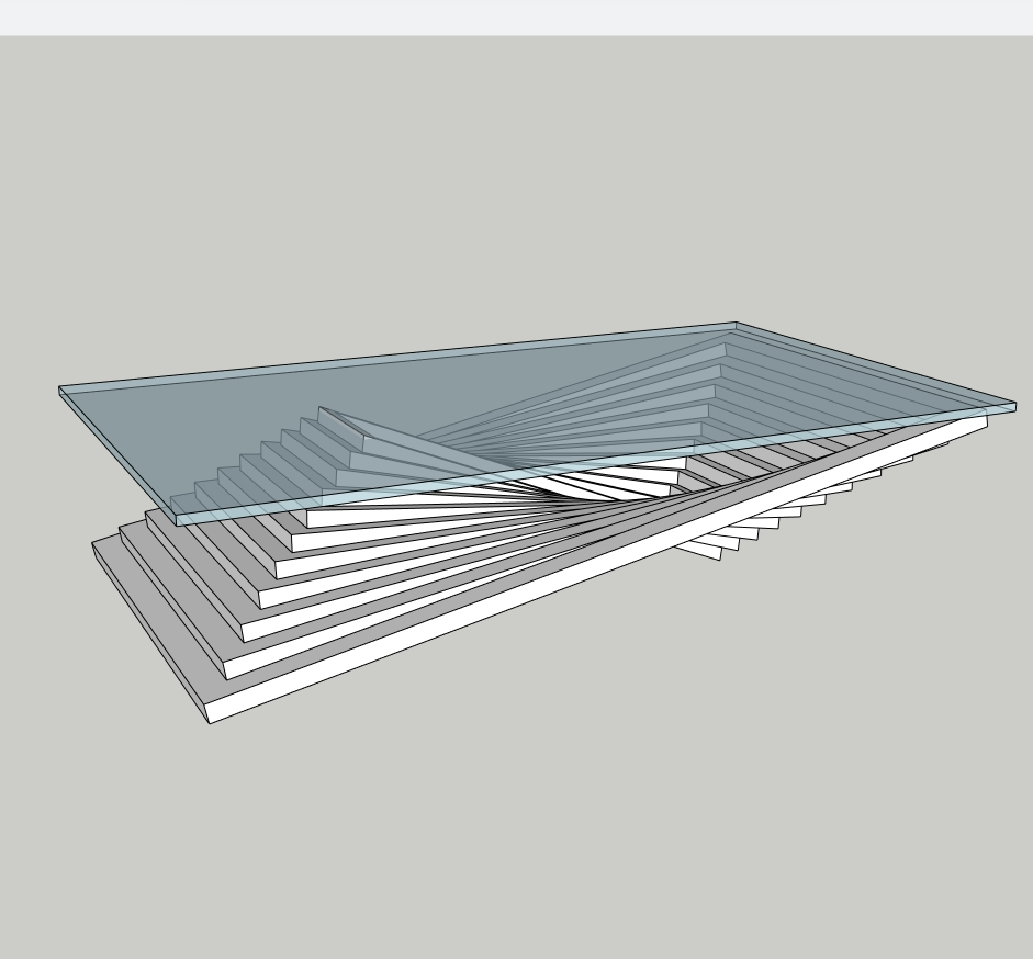 Modern Parametric Coffee Table SketchUp Model – Sculptural Living Room Center Table (Free)