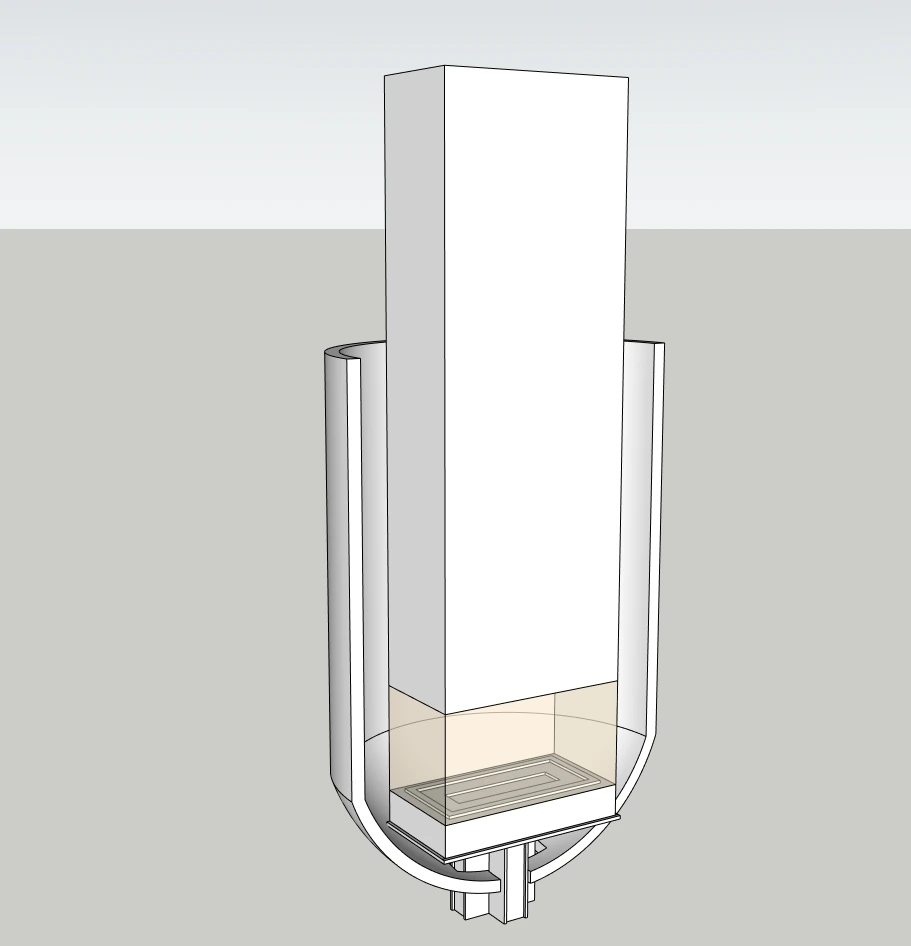 Modern Sculptural Fireplace | SketchUp 2018