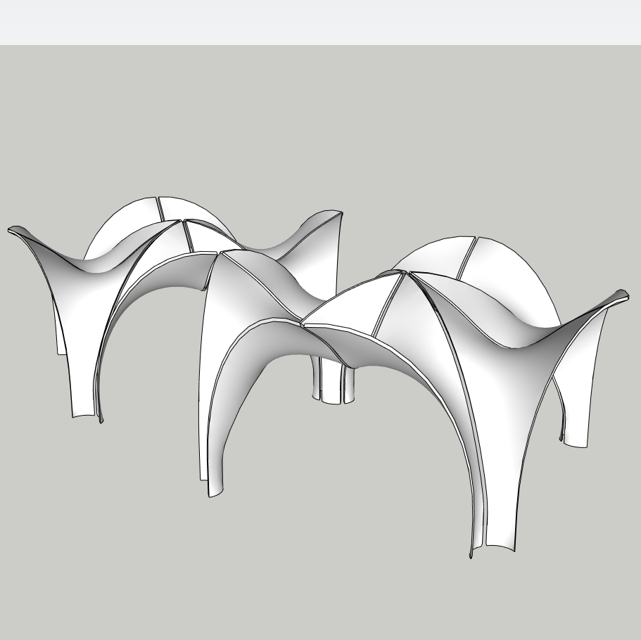 Parametric Tensile Pavilion SketchUp Model – Organic Fabric Canopy for Landscape Design (Free)