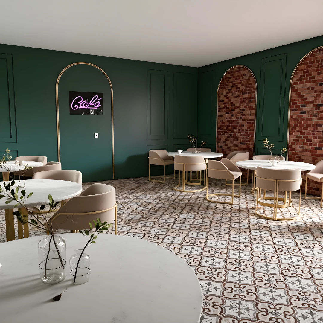 Modern Café Interior 3D Model – SketchUp File