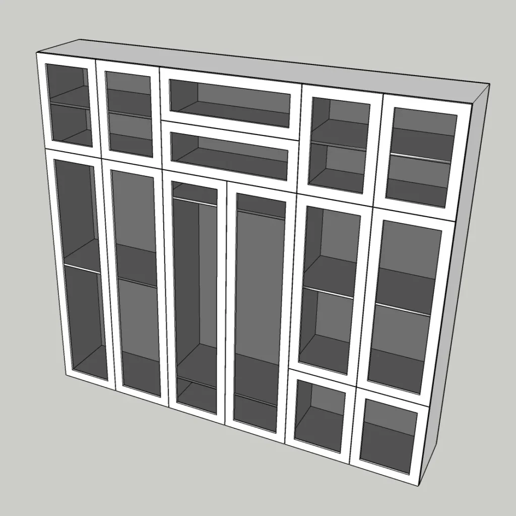 Modern Wardrobe Closet 3D Model – Interior Storage Design – SketchUp 2018
