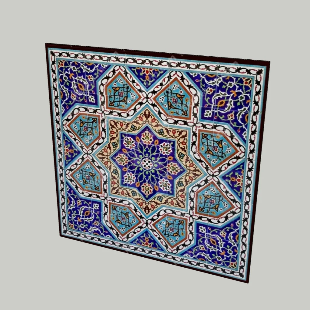 Islamic Geometric Wall Panel 3D Model – Persian Tile Pattern – SketchUp 2018