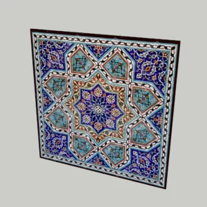 Islamic Geometric Wall Panel 3D Model – Persian Tile Pattern – SketchUp 2018