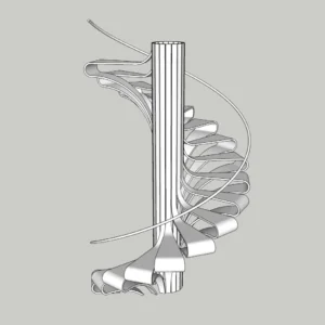 Modern Spiral Staircase 3D Model – Architectural Stair Design – SketchUp 2018
