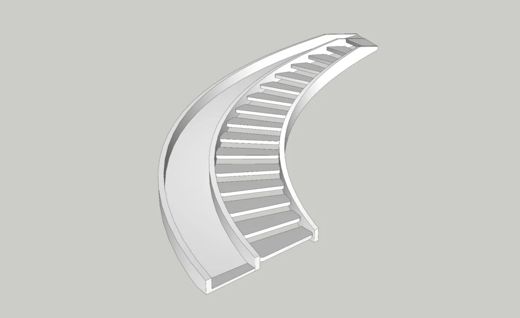 Curved & Spiral Staircase Design Tutorial + 3D Model | SketchUp 2018