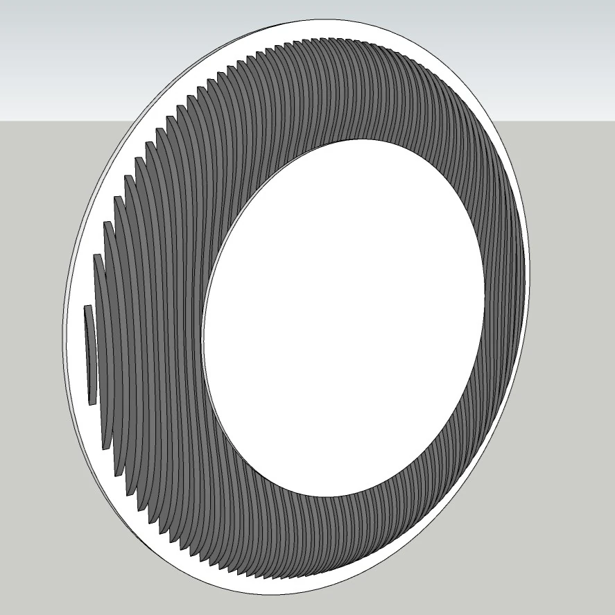 Circular Architectural Wall Frame 3D Model – Sculptural Ring Element – SketchUp 2018