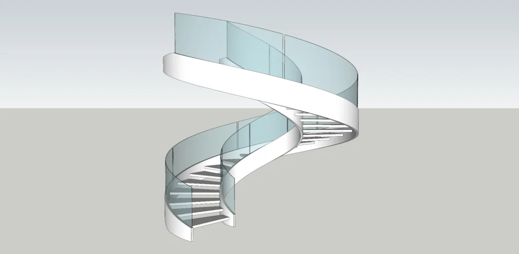 Modern Spiral Staircase | SketchUp 2018