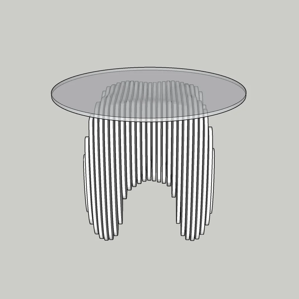 Parametric Table Design | SketchUp 3D Model - Image 3