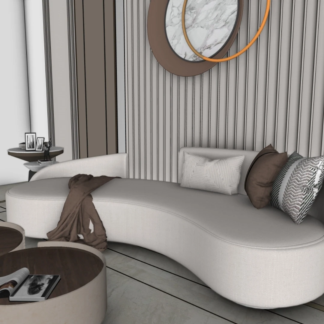 Modern Living Room 3D Model – SketchUp File - Image 4