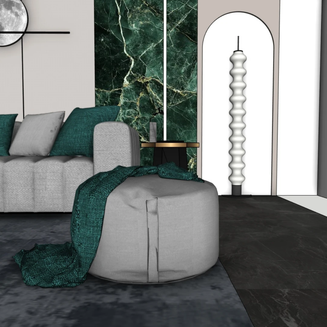 Modern Luxury Living Room 3D Model – SketchUp File - Image 6